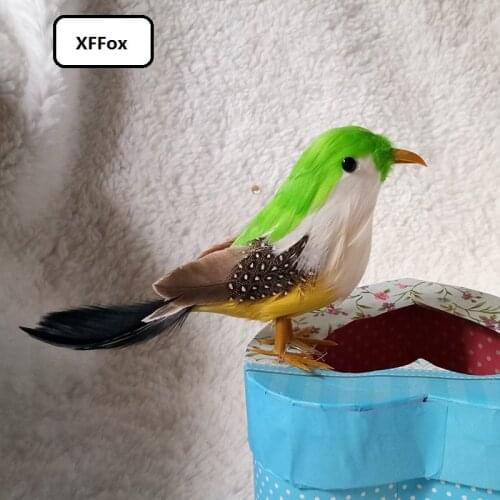 Mini simulation green bird model foam&furs real life cute bird doll gift about 13cm xf1092