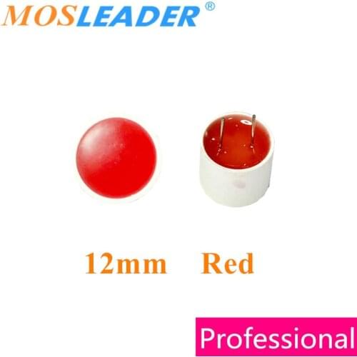 Mosleder 100pcs 12mm Flat tube display Red 12x12 Circular round Display Indicator led For Game player recreational machine led