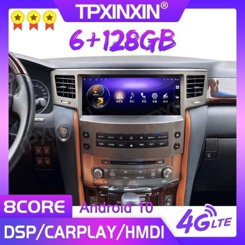 12.3 inch 6G+128GB For Lexus LX570 2007-2015 Android 10 Multimedia Car Radio GPS Navigation Stereo And LCD Digital Meter Screen