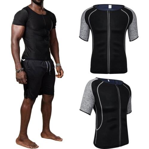Plus Size 3XL Mens Waist Training Vest Weight Loss Body Shaper Waist Cincher Corset Shaping Body Vest Fitness Shirt Men Tops