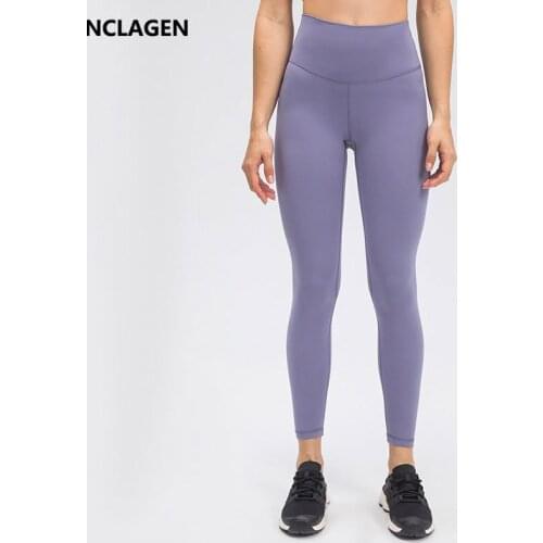 NCLAGEN Women Gym Leggings High Waist Naked-feel Fabric Buttery-Soft Yoga Pants Squat Proof Elastic Fitness Tights Running GYM