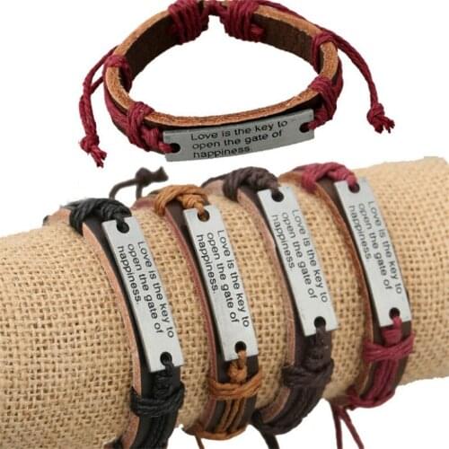 CIBOCIBO New 2021 Men Bracelet Trendy Luxury Leather Wristband Bracelet Men Braided Vintage Simple Pulsera Hombre Gifts For Men