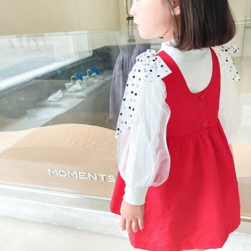Girls Clothes Floral Pattern Girls Clothing Tshirt + Dress Costumes For Girls Casual Childrens Tracksuit