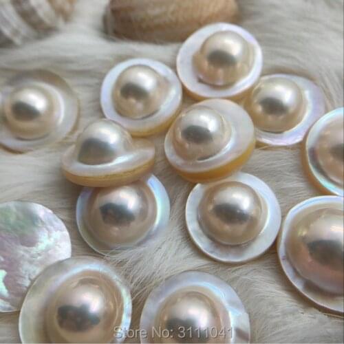 One pcs AAA the white south sea mabe 17-18mm cae coin for DIY jewelry making loose beads FPPJ wholesale beads nature