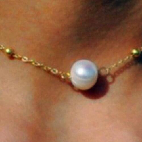 Wholesale Fashion Personality Clavicle Chain Jewelry Pearl Ball Necklace For Women Feature Namour Charm Gift All Seasons