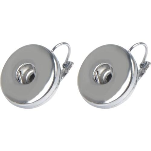 Wholesale French Hook Snap Button Earrings Jewelry Fit 18mm Buttons