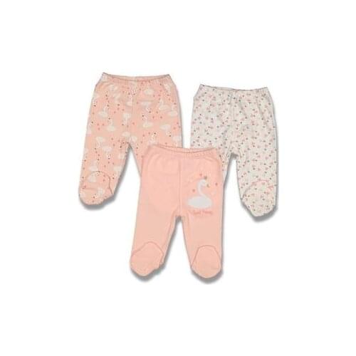 Necixs 2020 3 PCS One-Bottom Pajamas Cotton Pink Baby Girl Clothing Set 3-6-9 9,9-12months