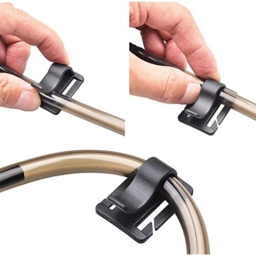 Plastic Drinking Tube Clip Rotatable Molle Hydration Bladder Drink Tube Trap Hose Clamp Outdoor Camping Climbing Backpack Parts