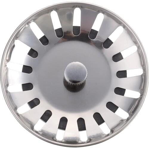 Kitchen Sink Strainer Stainless Steel Waste Plug Sink Filter Hair Catcher Drains Sink Strainer Stopper Bathroom Basin Sink Drain