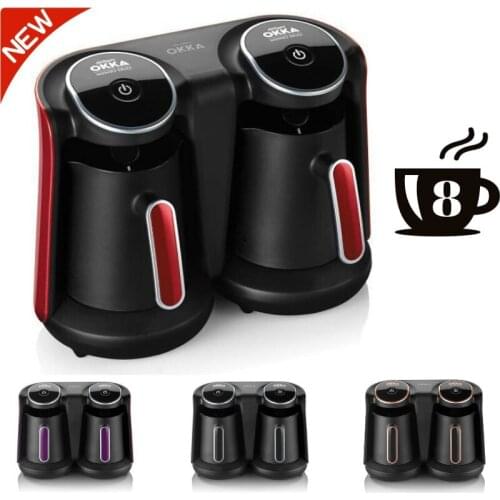 My desire WHOPPING Minio Duo Turkish coffee Maker, 1-8 cup capacity, overflow prevention system, 880W power, voice alert system