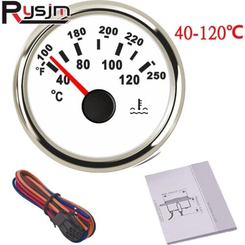 Waterproof Digital Water Temp Meter 52 mm Car Temperature Gauge Indicator LED Display For Car Auto Moto RV Yacht 12V 24V