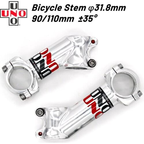 UNO MTB Bicycle Stem Riser 35 Degree Road Bike Handlebar Extender 31.8x90/110mm BMX Stem Parts Bicycle Handlebar Stem Down Stem