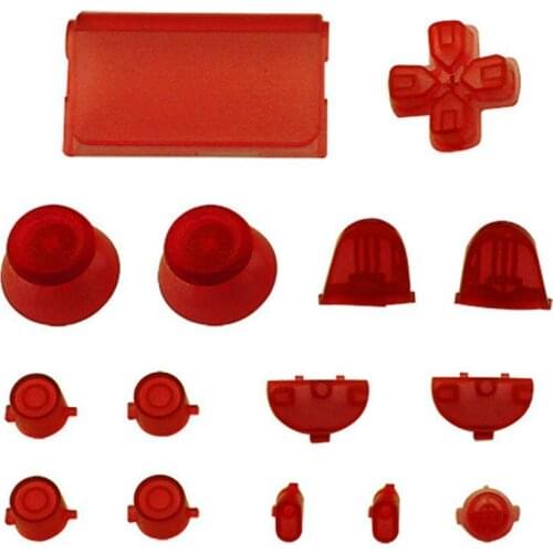 15Pcs/Set Gamepad Buttons Replacement Parts Solid Color Buttons Kit for Playstation 4 PS4 Controller Game Accessories