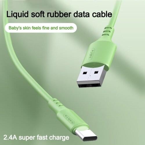 3A 1.8M Liquid Soft Silicone Micro Type C USB-C Cable Super Charger For Samsung Huawei Fast Charging Mobile Phone Data Cord Wire