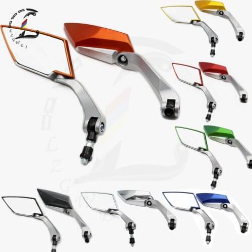 Motorcycle Rear View Mirrors Rearview Side Mirror Universal 8MM 10MM Aluminum Carbon Fiber Accessories Motorbike Sport Bike