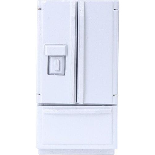 1/12 Dollhouse Miniature Kitchen Wooden Fridge Refrigerator Doll House Furniture Bedroom Living Room Kids Toy