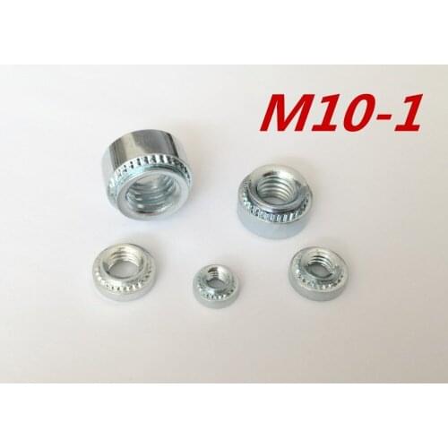 10pcs/lot High Quality M10-1 M10 press nut clinching Nut steel zinc plated Rivet Nuts inserting self clinching Nuts