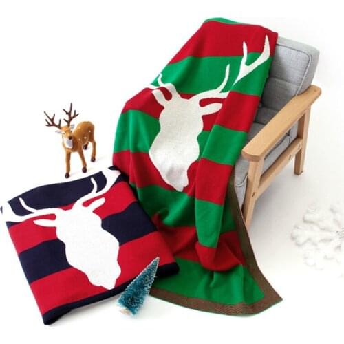 100*80cm Baby Blankets Newborn Knitted Crib Bedding Covers Super Soft Infant Boys Girls Stroller Swaddle Blanket Christmas Gift