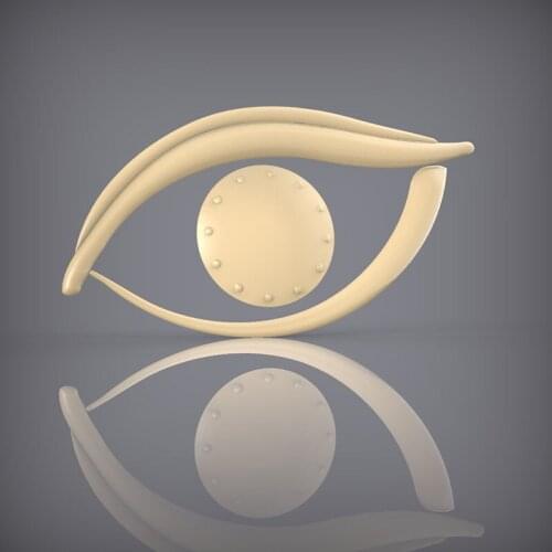 3d STL Model Relief for CNC Router 3D Printer Artcam Aspire Eye Shape Clock _98