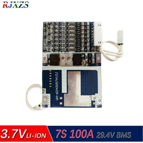 7S 12A 29.4V lipo lithium Polymer BMS/PCM/PCB battery protection circuit board for 7 Packs 18650 Li-ion Battery Cell w/ Balance