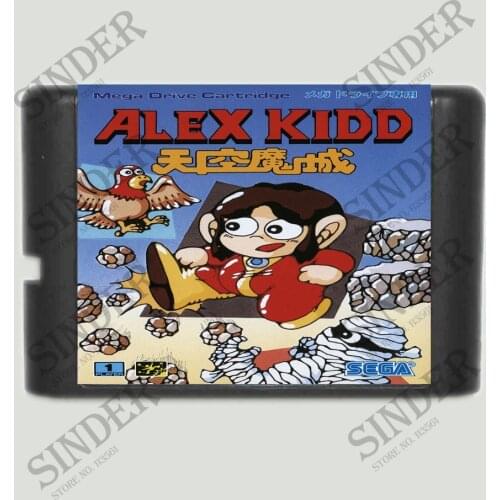 Alex Kidd 16 bit MD Game Card For Sega Mega Drive For Genesis