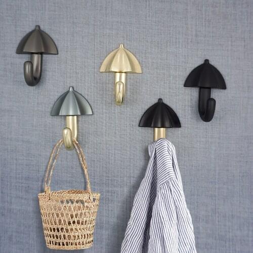 Nordic Style Zinc Alloy Black Robe Hook Decorative Coat Key Storage Hooks Door Hanger Rack Wall Hanging Furniture Hardware