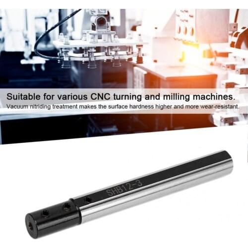 Small Bore Tool Holder Small Bore Boring Bar High Speed Steel Lathe Extension Tool for CNC Turning Milling SHB12