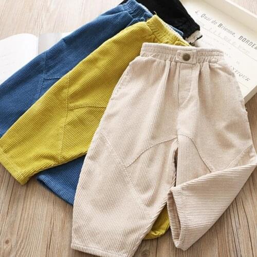 Children Pants thick warm fleece corduroy Kids Clothes Winter Autumn Boys Trousers for Baby Girls Pants Toddlers good