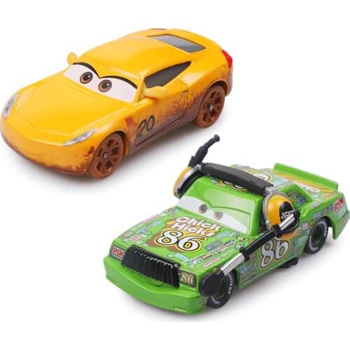 Disney Pixar Cars 3 Limited Cruz Ramirez Chick Hicks Lightning McQueen 1:55 Diecast Metal Alloy Model Car Birthday Gift Kid Toy