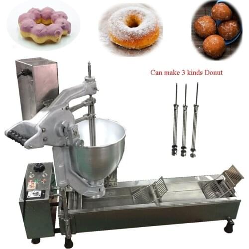 Electric Single row Automatic donut maker fryer machine Doughnut maker with flower ball round moulds donut making machine