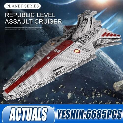 Mould King 21005 Star Toys UCS Venator Republic Attack Cruiser Destroyer Set Buidling Blocks Bricks MOC-0694 Kids Birthday Gifts