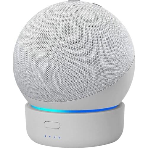 GGMM D4 5200mAh Battery Base for Echo Dot 4th Gen 6H Playing Portable Power Bank for Dot 4 Amazon Alexa Speaker Docking Station