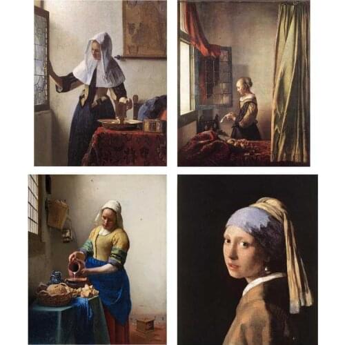 Famous Neltherlands painter Johannes-Vermer Works DIY 5D diamond painting embroidery mosaic home decoration handmade