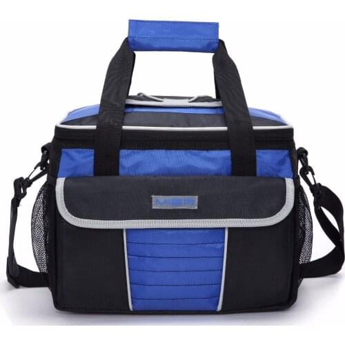 MIER Multiple Pockets Picnic Cooler Tote Soft Cool Bag with Quick Access Lid Large Insulated Lunch Cooler Bag for Men & Women
