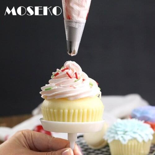 MOSEKO 4pcs Baking Piping Stands Tools DIY Needle Stick Ice Cream Cake Decorating Tools Cake Flower Nails Plastic Piping Nail