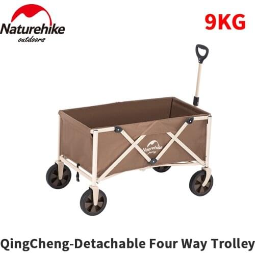 Naturehike Camping High-Capacity Trolley 170L/130L Detachable 4-Way Folded Portable Cart Outdoor Accessories Storage Trailer