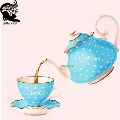 New Teapot Pour Tea into Teacup Metal Cutting Dies for Scrapbooking Craft Paper Gift Card Tea Party Stencil Embossing Die Cuts