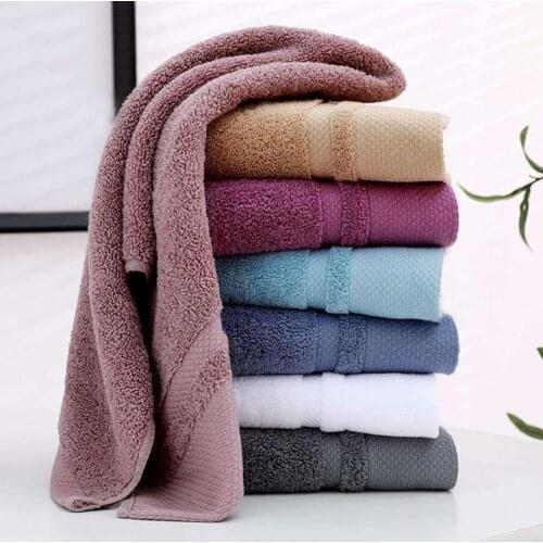 Towel Skin-friendly Anti-fade Long-staple Cotton Fluffy Face Towel for Household Bath Towel Absorbent Wide Forged Facial Home