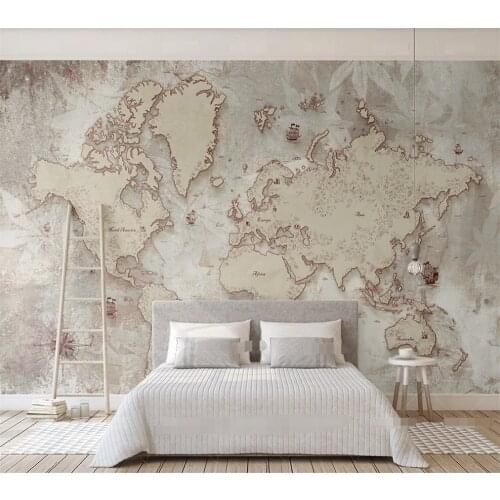 Custom wallpaper 3D/8D mural retro style do old American Nordic world 3d retro home interior background wall
