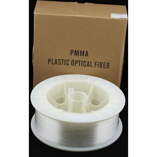 Durable PMMA optic fiber cable end glow 2mm/350m clear optical fibre line for decoration night star lihgting ceiling lights
