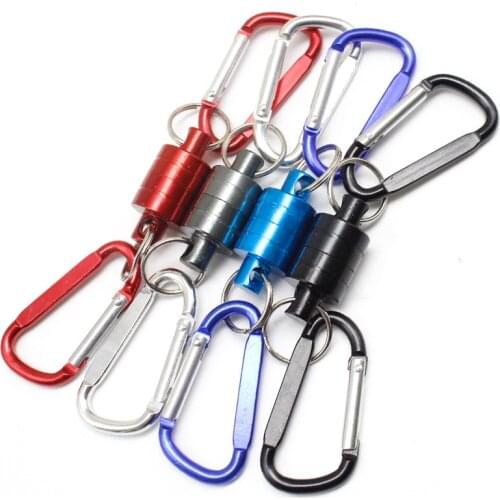 Strong Magnetic Carabiner Outdoor Camping Climbing Snap Clip Lock Buckle Hook Fishing Tool Multifunction Anti-loss Rope Clasps