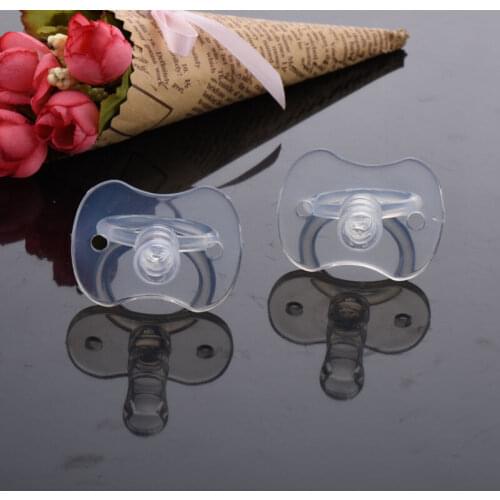 Transparent Silicone Pacifiers Infant Pacifier Holder Clip Newborn Baby Pacifiers Nipples for Baby Pacify Fresh Food Milk Feeder