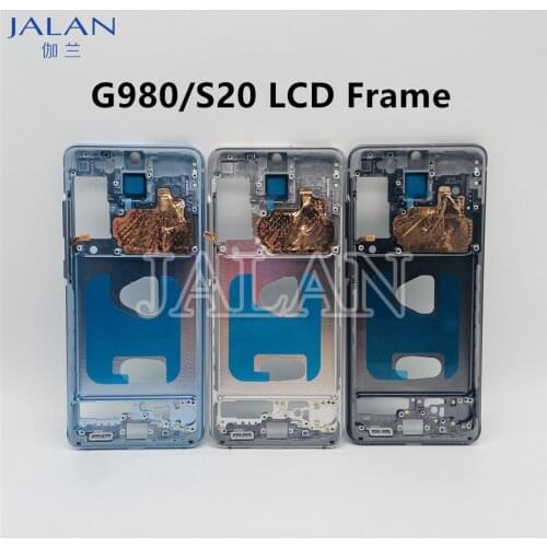 Ori Repainted Quality Middle Frame For Samsung S20 G980 LCD Middle Bezel Back Frame Replacement Phone Middle Plate Repair Parts