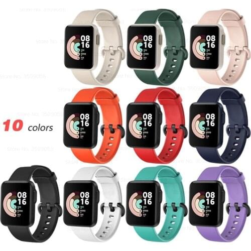For XiaoMi Mi Watch Lite Strap Replacement Sport Soft Silicone Bracelet Correa For XioMi RedMi Watch SmartWatch Belt Wrist Strap