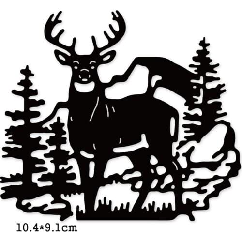 Christmas Tree Animal Deer Frames Metal Cutting Dies Stencils Die Cut for DIY Scrapbooking Album Paper Cards Decor Crafts 2020