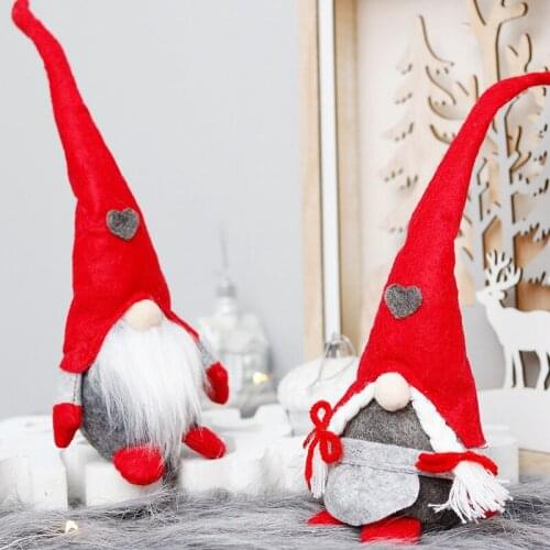 Christmas Decorations Faceless Doll Standing Doll Ornaments Santa Claus Ornaments