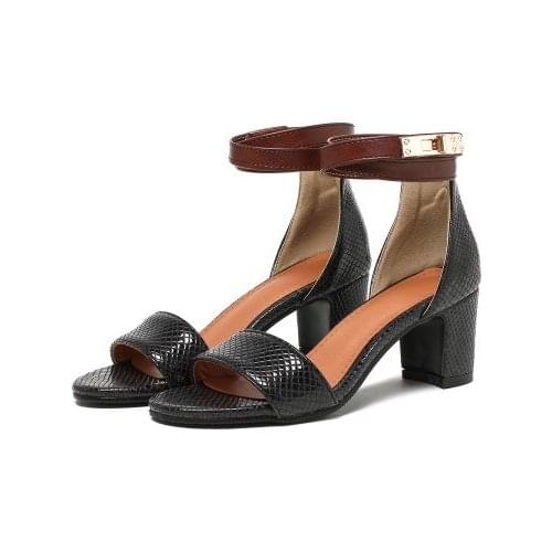 Big Size 9 10 11 12 high heels sandals women shoes woman summer ladies Matching bag with open toe buckle