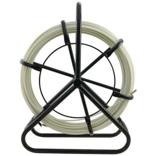 8mm x 60m Electric Wire Cable Running Duct Rodder Fishtape Puller for Telecom, Wall and Floor Conduit Without Frame Roller