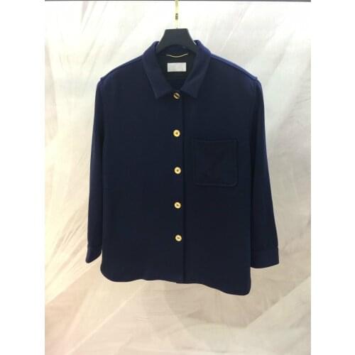 Blue single breasted coat