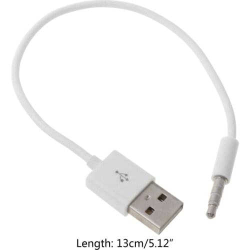 USB 3.5mm Data Sync Charging Cable Adapter for Apple iPod Shuffle 2nd P9YE